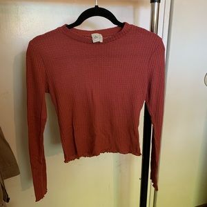 Burnt orange long sleeve t